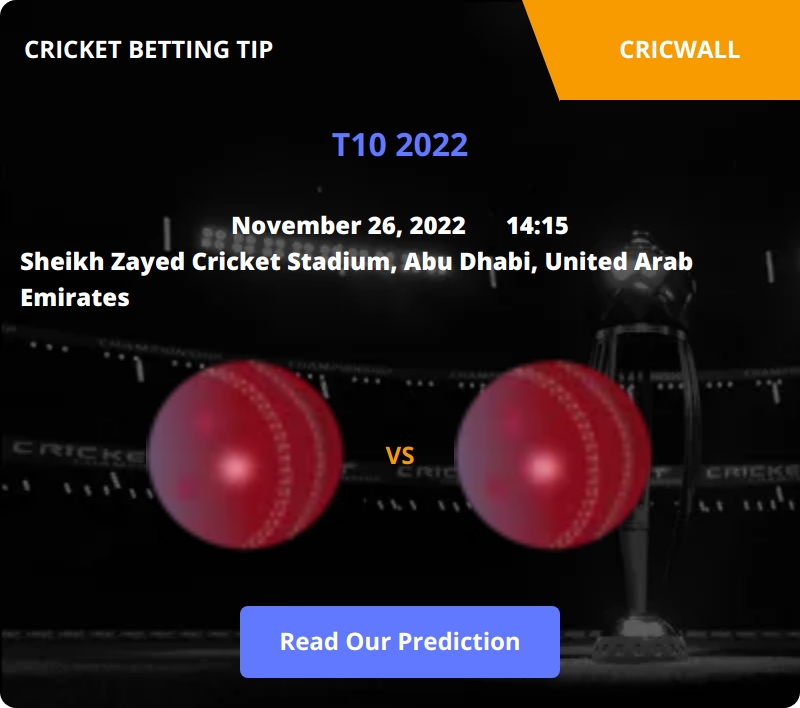 Abu Dhabi VS Northern Warriors Match Prediction 26 November 2022