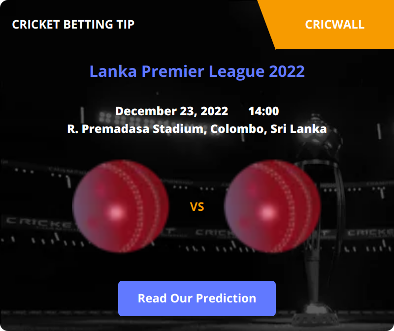 Jaffna Kings VS Colombo Stars Match Prediction 23 December 2022