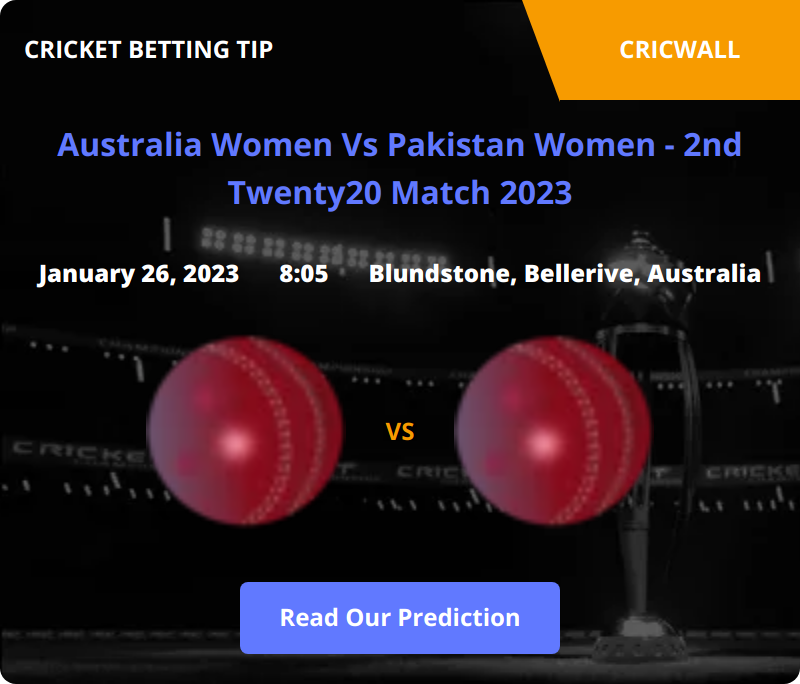 Australia Women VS Pakistan Women Match Prediction 26 January 2023