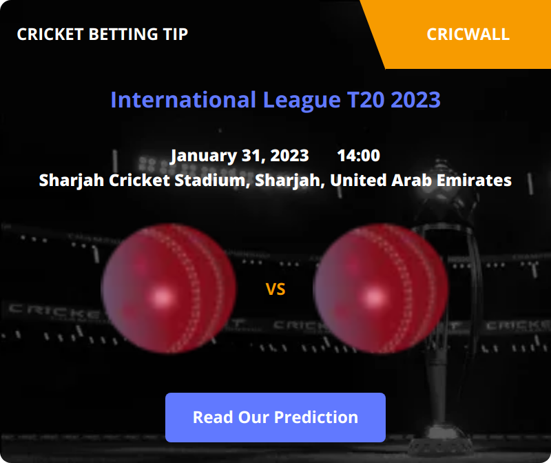 Sharjah Warriors VS Desert Vipers Match Prediction 31 January 2023