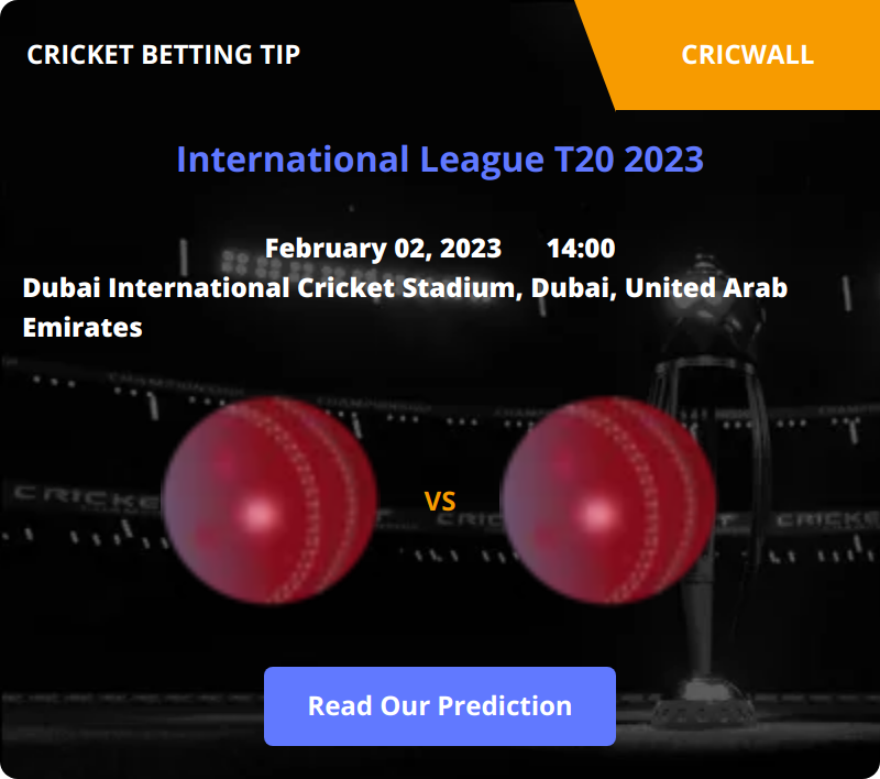 Desert Vipers VS Dubai Capitals Match Prediction 02 February 2023