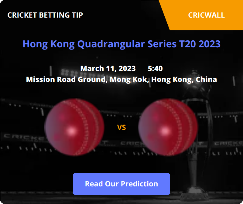 Hong Kong VS Malaysia Match Prediction 11 March 2023