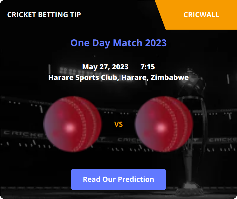 Zimbabwe A VS Pakistan A Match Prediction 27 May 2023