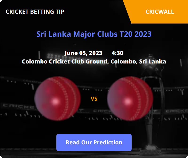 Colts Cricket Club VS Ragama CC Match Prediction 05 June 2023