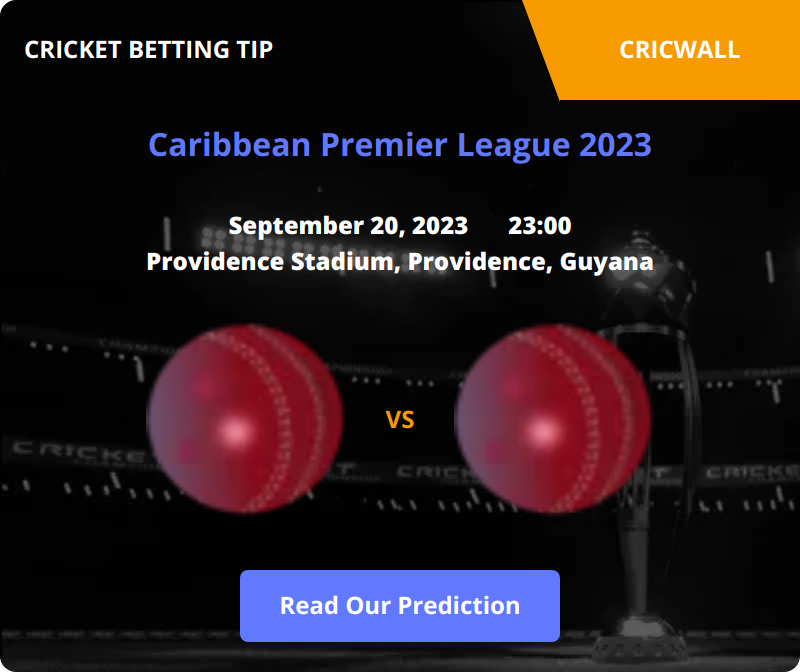 Guyana Amazon Warriors VS Trinbago Knight Riders Match Prediction 20 September 2023