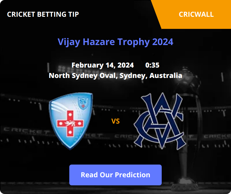 New South Wales VS Victoria Match Prediction 14 February 2024